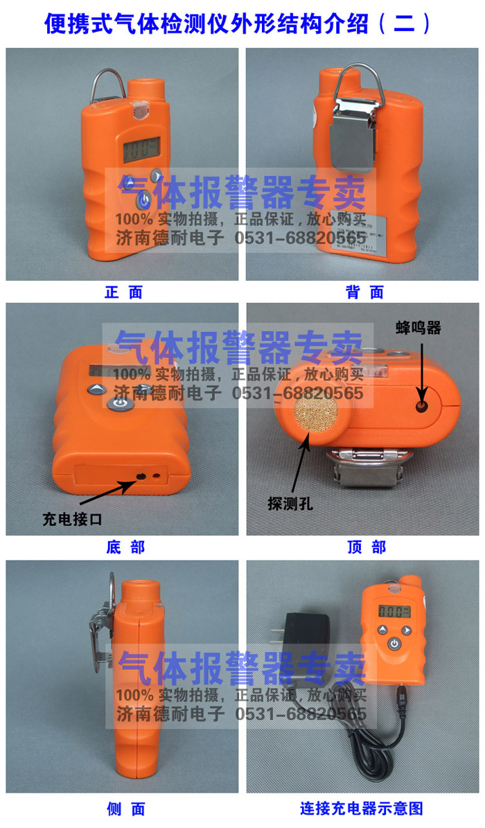 RBBJ型便携式可燃气体检测仪结构图 RBBJ型便携式可燃气体检测仪结构图