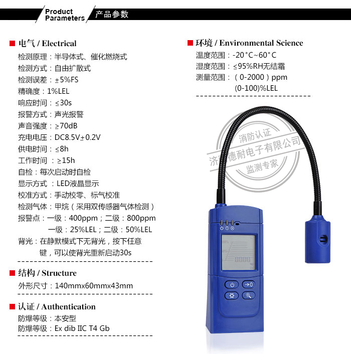 RBBJ-T20型气体检测报警仪