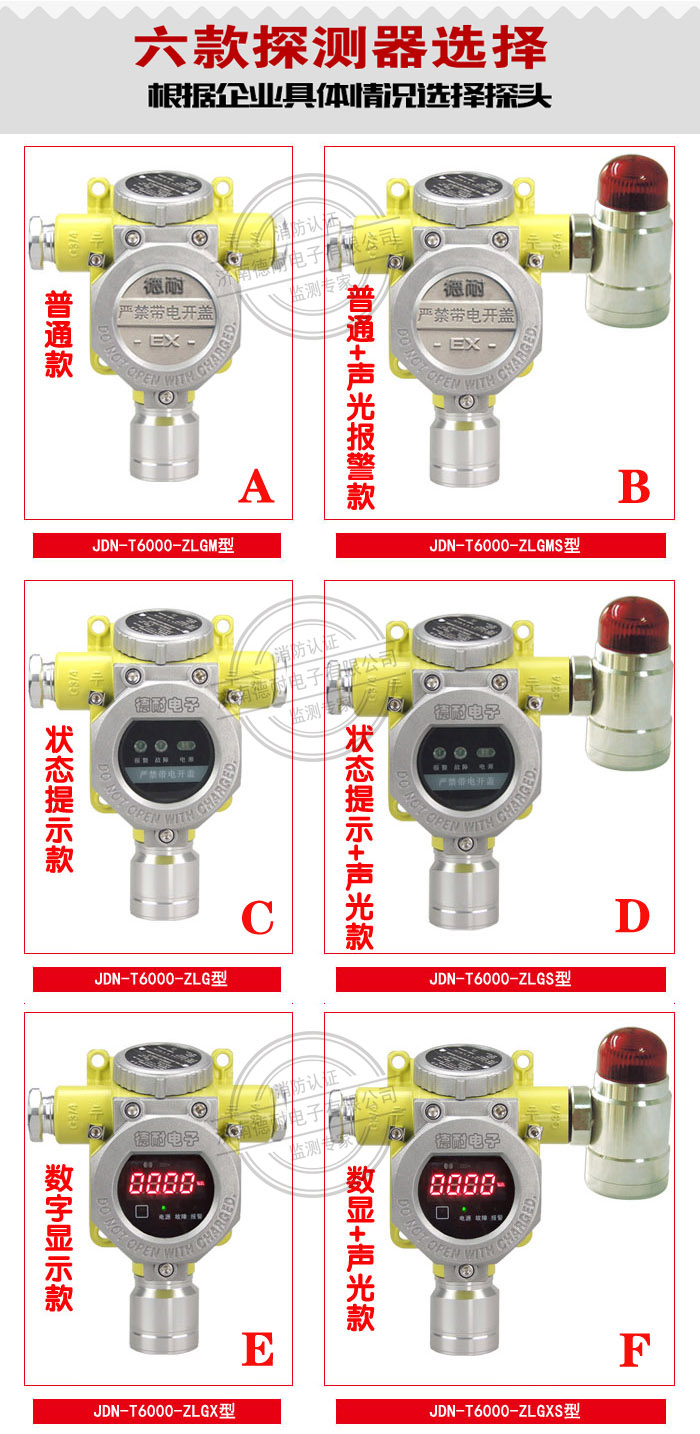 光气气体报警器探头分类