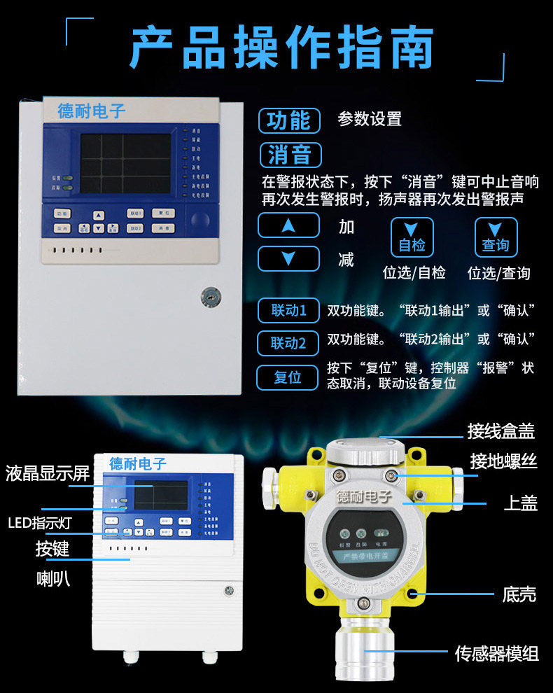 可燃气体报警器操作指南